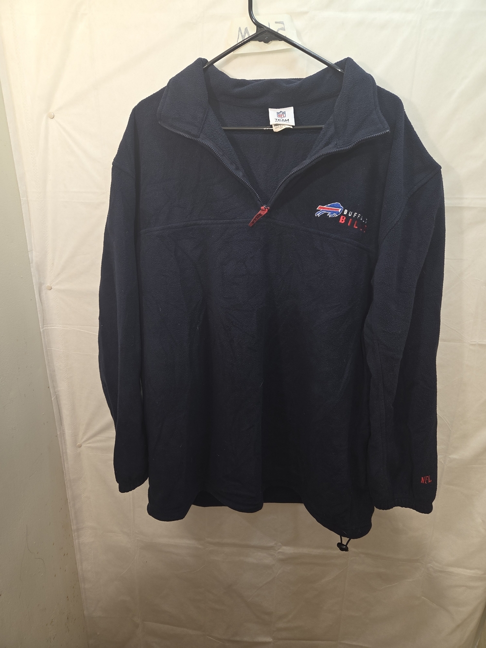 Buffalo David Bitton Navy NFL Half-Zip Fleece Pullover